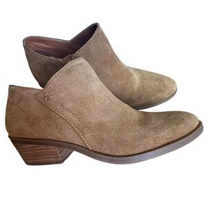 Lucky Brand LK-FAITHLY Women's Faithly Oiled Suede Booties - Toffee -‎ US 7.5m